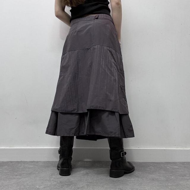 Grey pinstripe skirt