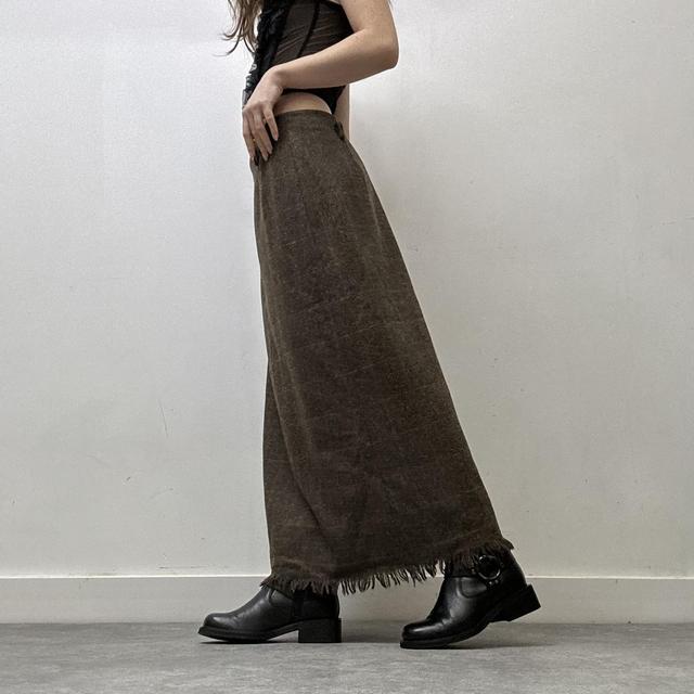 Preppy check tweed skirt