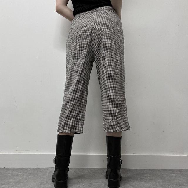 Gingham checked capri pants
