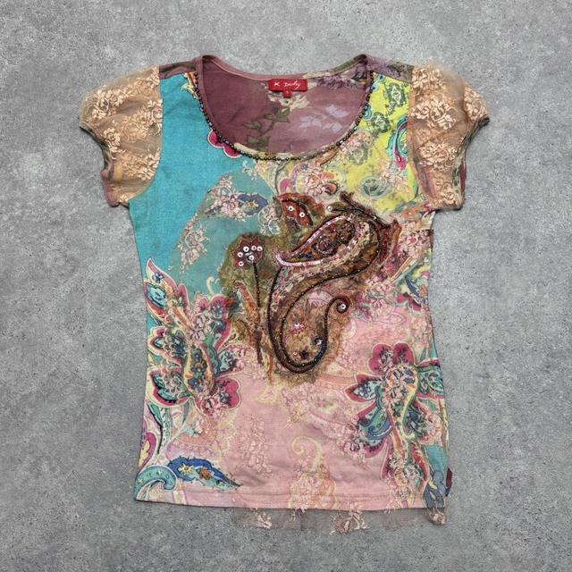 Paisley fairy embroidered tshirt