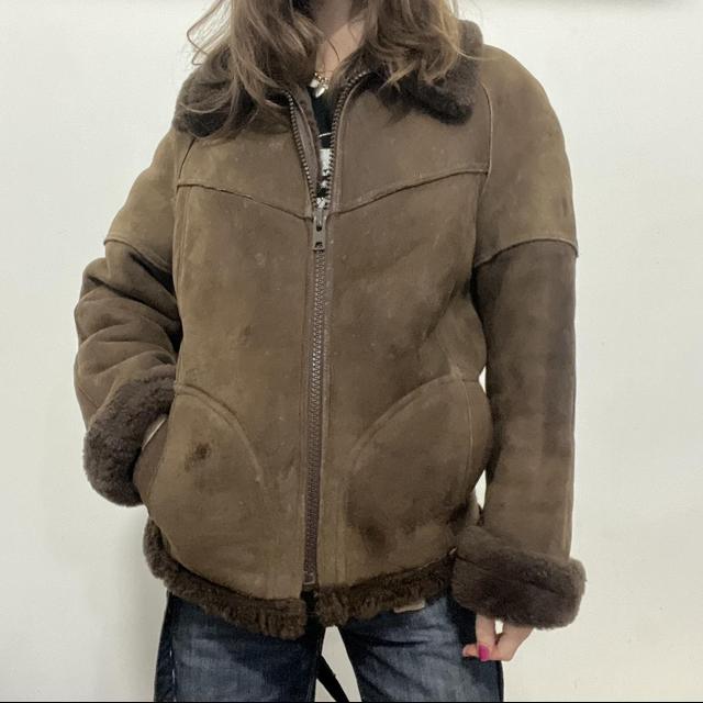 Brown Shearling aviator jacket