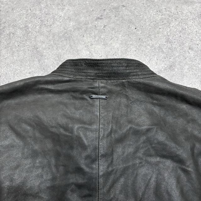 Leather grunge steampunk jacket