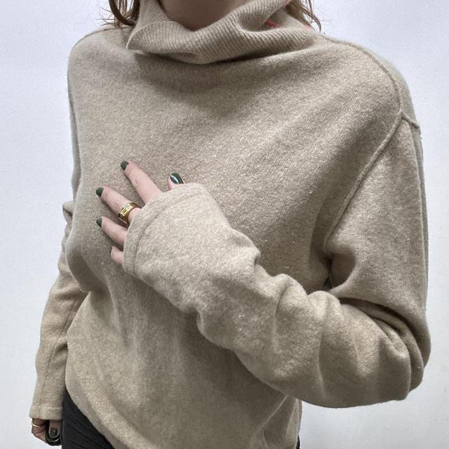Tan brown slouchy cashmere jumper