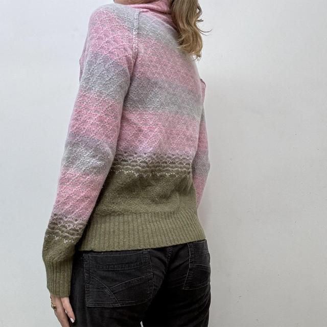 Ombre wool zip-up cardigan