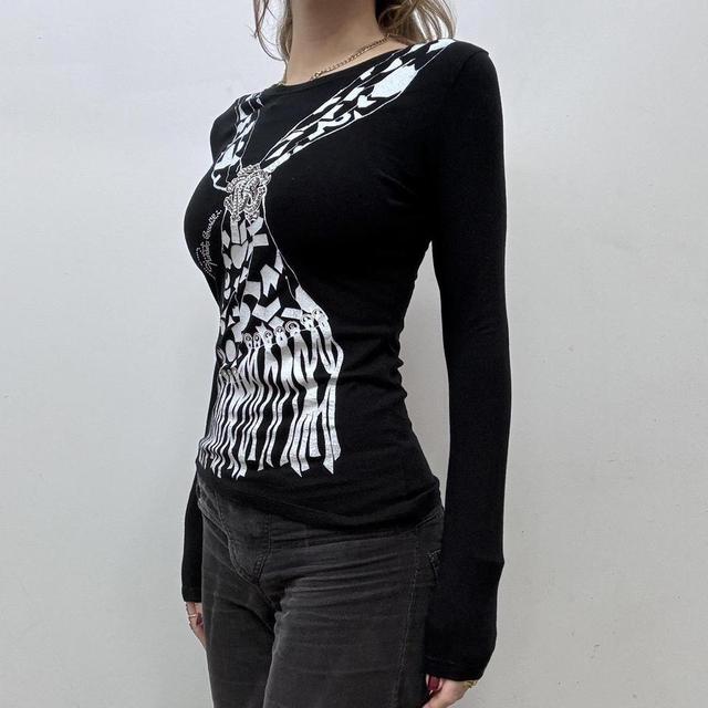 Graphic printed cavalli y2k tshirt