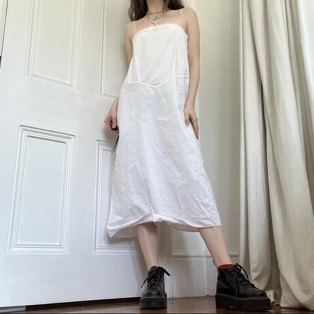 Vintage antique linen slip dress
