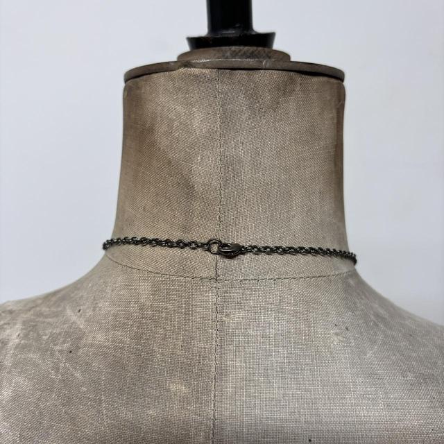 Black layered drape bead grunge necklace