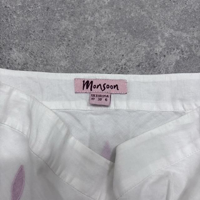 White cotton pastel aline skirt