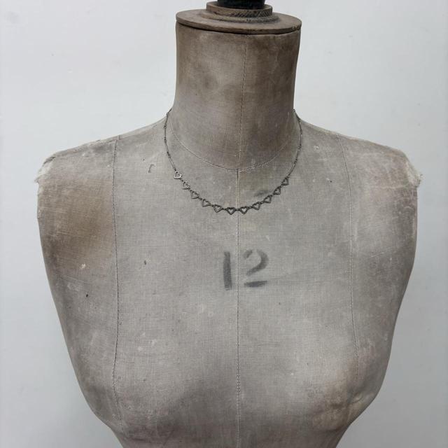 Silver heart chain necklace