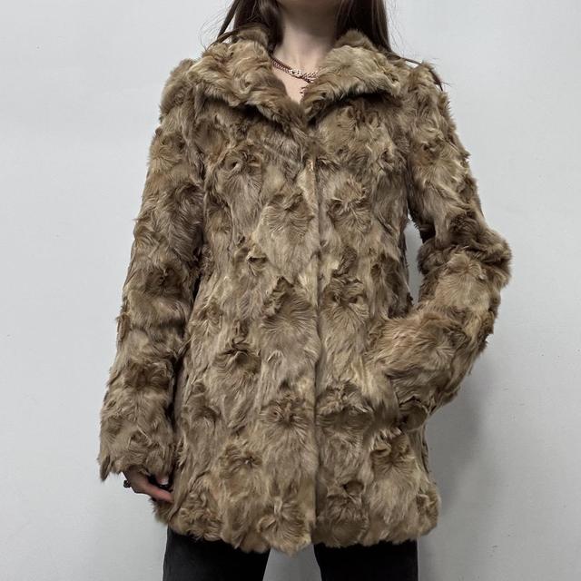 Genuine fur brown fur jacket