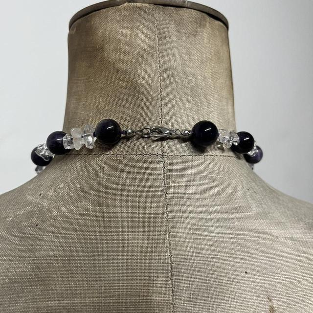 Chunky crystal amethyst necklace