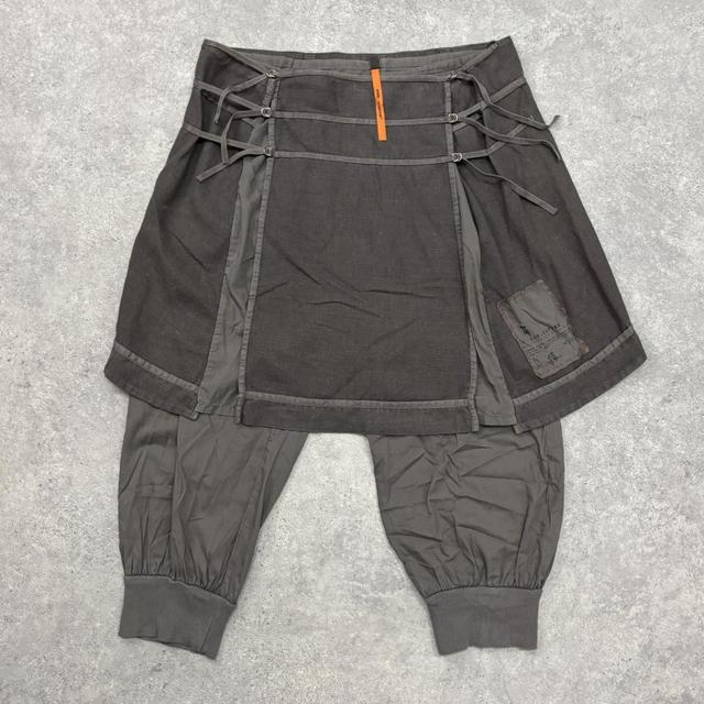Layered cop copine cargo trouser skirt
