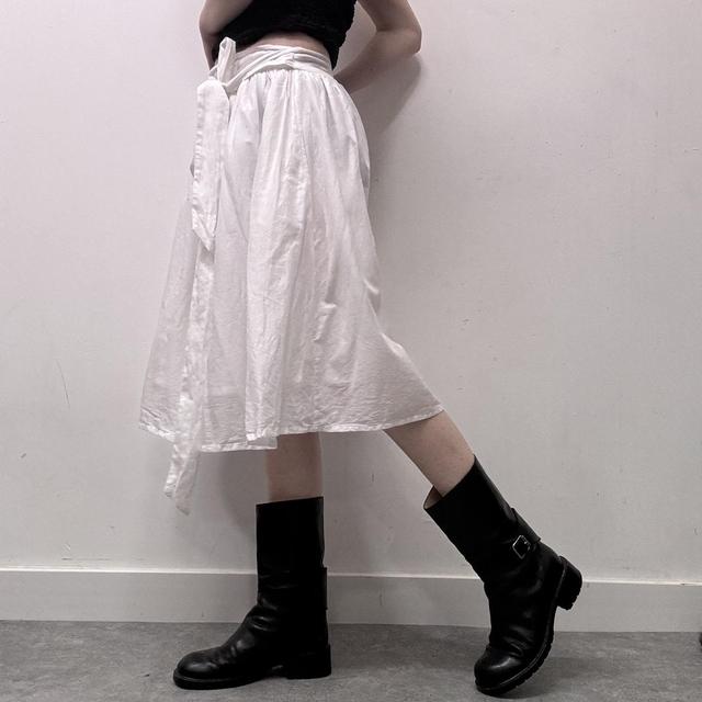 White cotton puff skirt