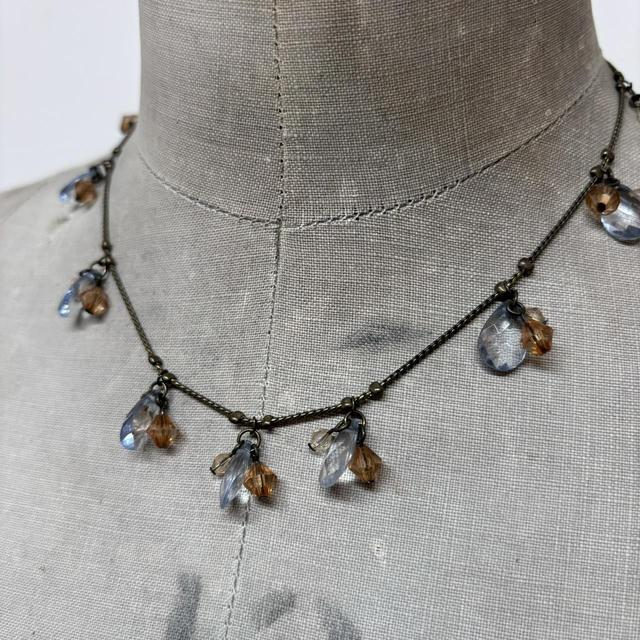 Delicate gemstone crystal necklace