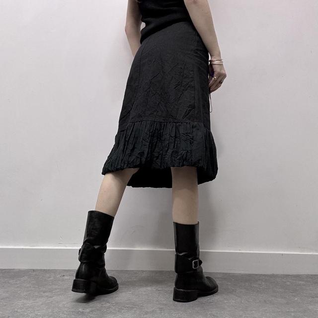 Black cargo puffy grunge skirt