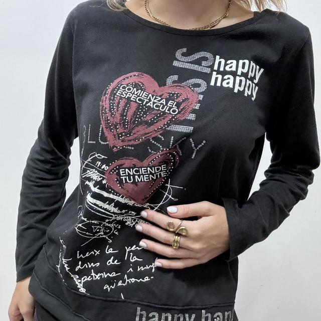 Graphic printed black tshirt