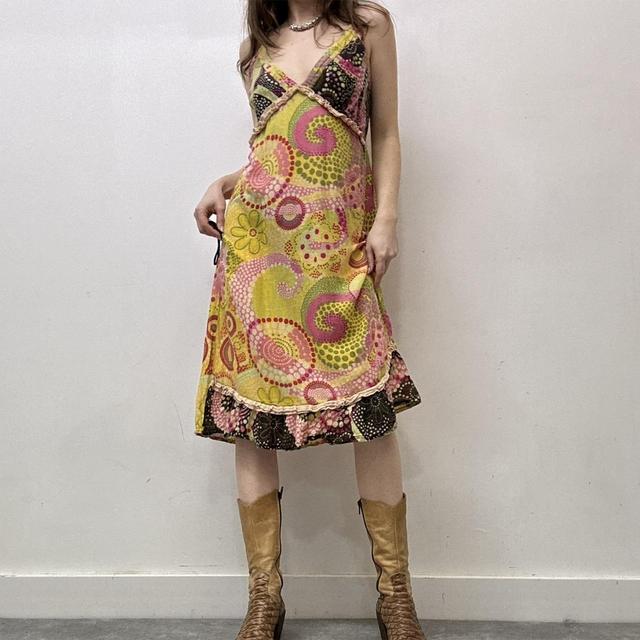 Floral paisley 90s dress