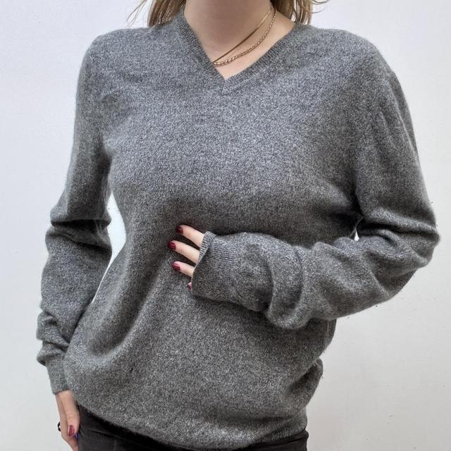 Grey slouchy cashmere jumper
