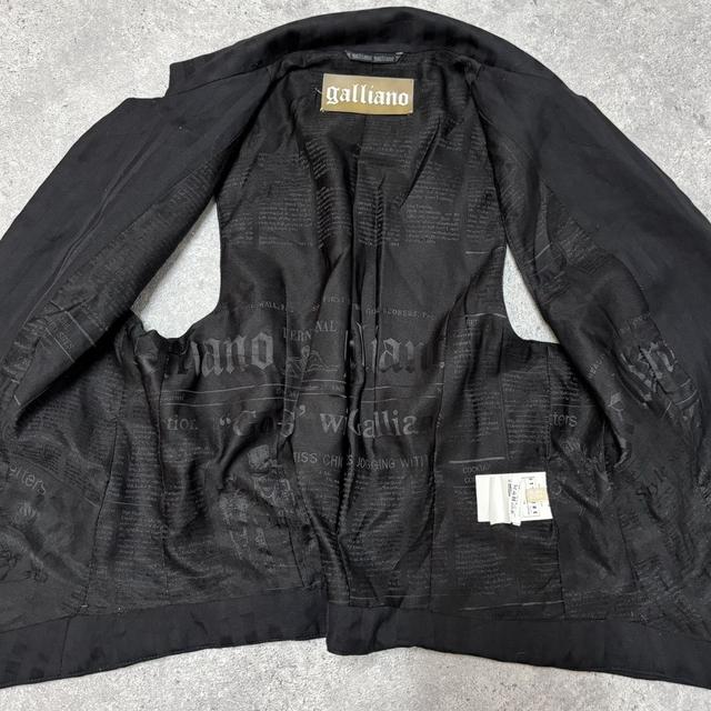 Pinstripe Galliano newspaper waistcoat