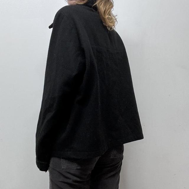 Black wool minimlaist jacket