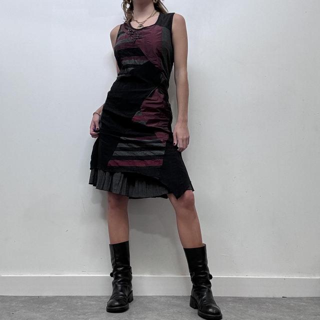 Patchwork grunge tech dress