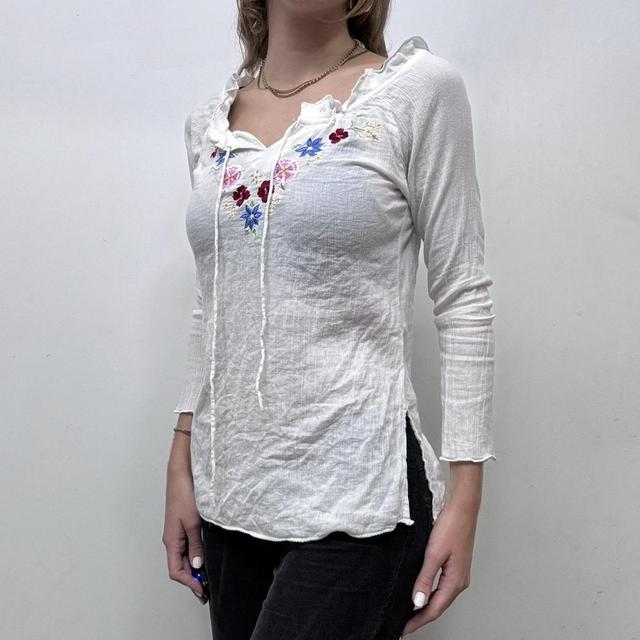 White western embroidered blouse