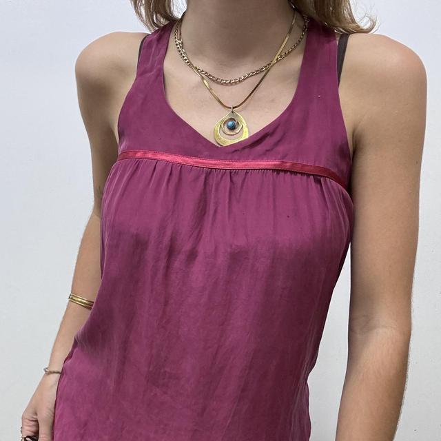 Pink silk ribbon vest