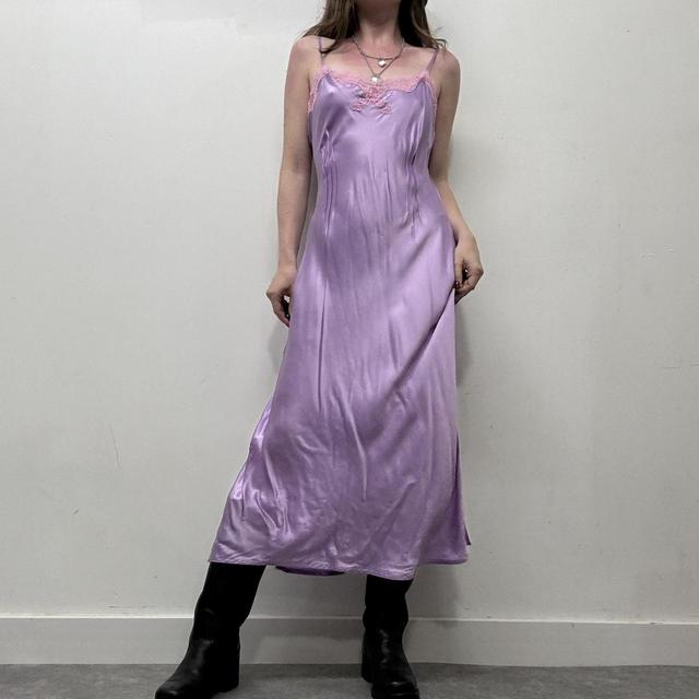 Silk lace slip dress