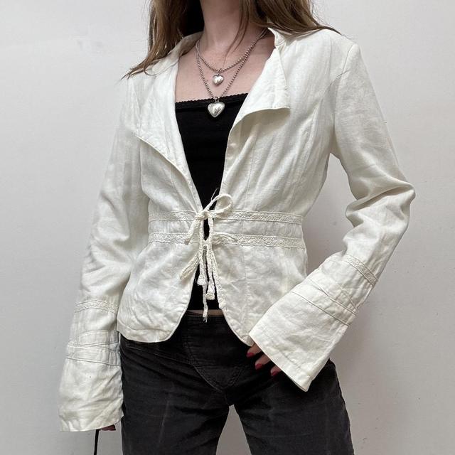 White coquette lace shirt