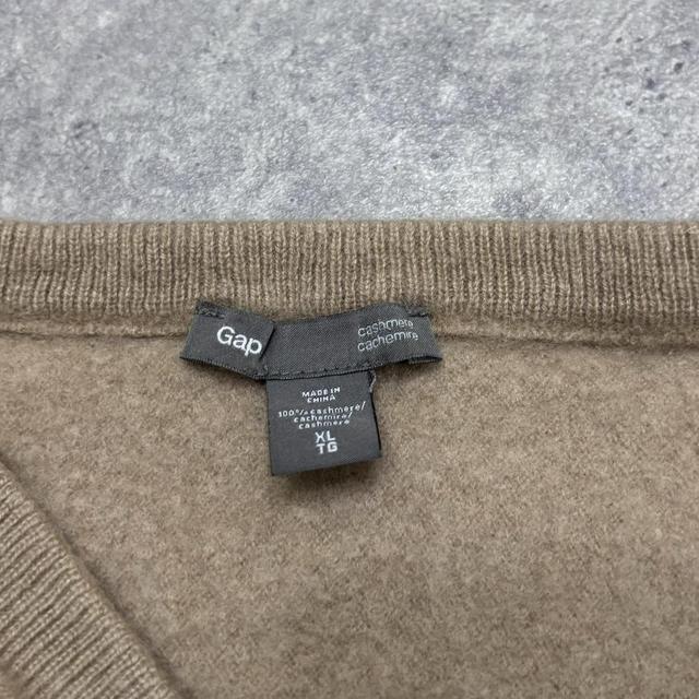 Tan off the shoulder slouchy cashmere jumper
