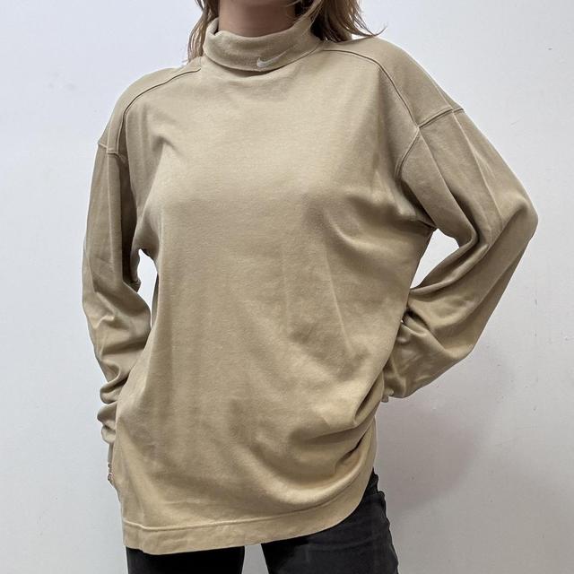 Tan nike roll neck sweater
