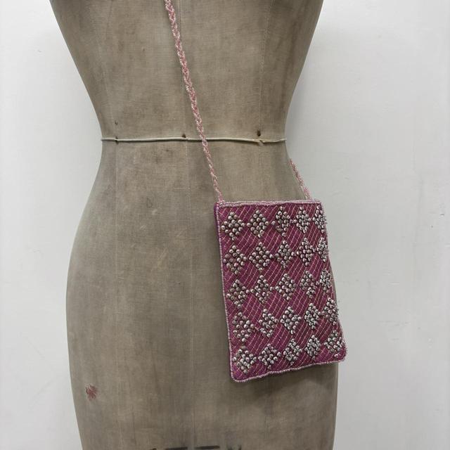 Pink beaded embelsihed bag