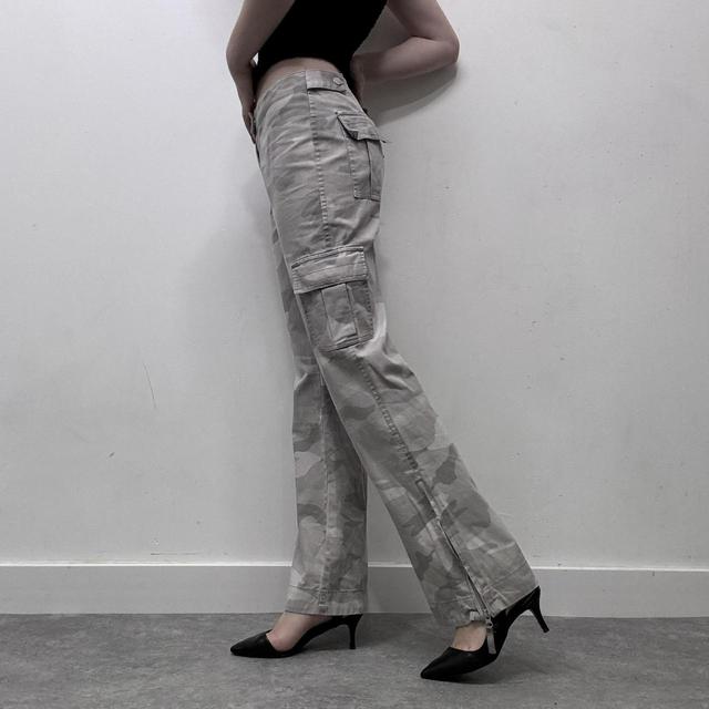 Camo print flared jeans