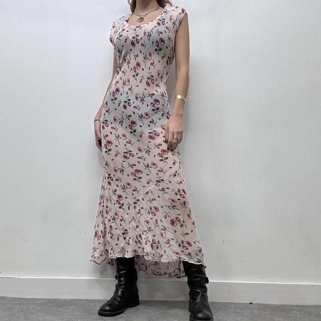 Sheer floaty bias cut maxi dress