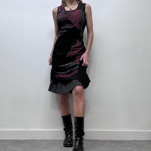 Patchwork grunge tech dress