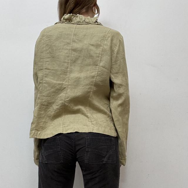 Ruffle linen fairy tan jacket
