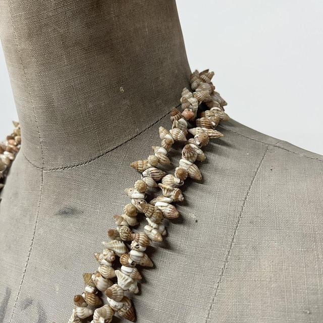 Shell boho beaded layered necklace