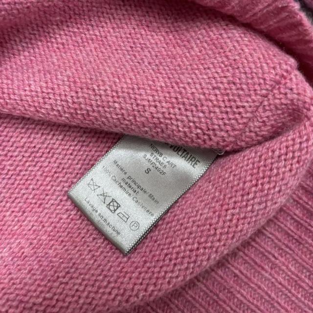 Pink slouchy knitted cashmere cardigan