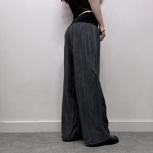 Fold over wide leg trousers