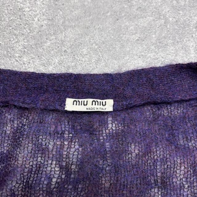 Sheer mohair Miu Miu flare cardigan