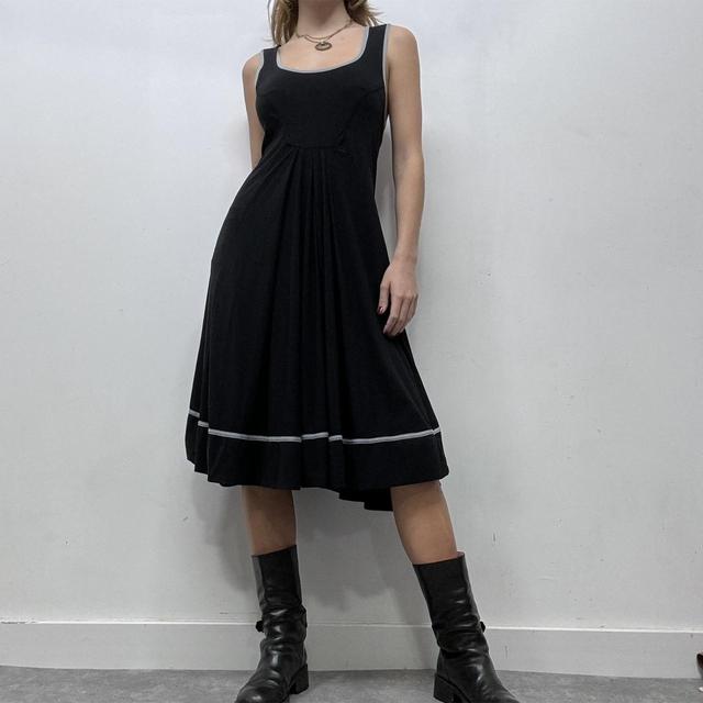 Black corset flare dress