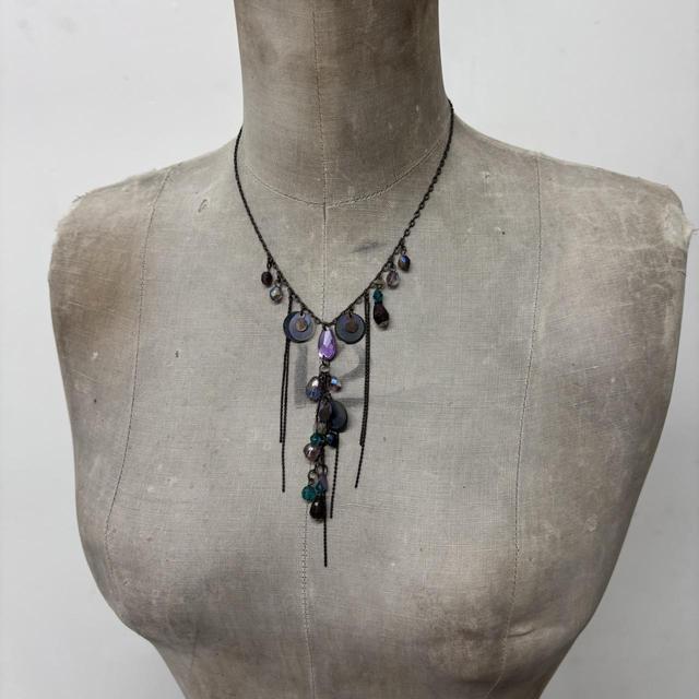 Drape chain gemstone fairy necklace