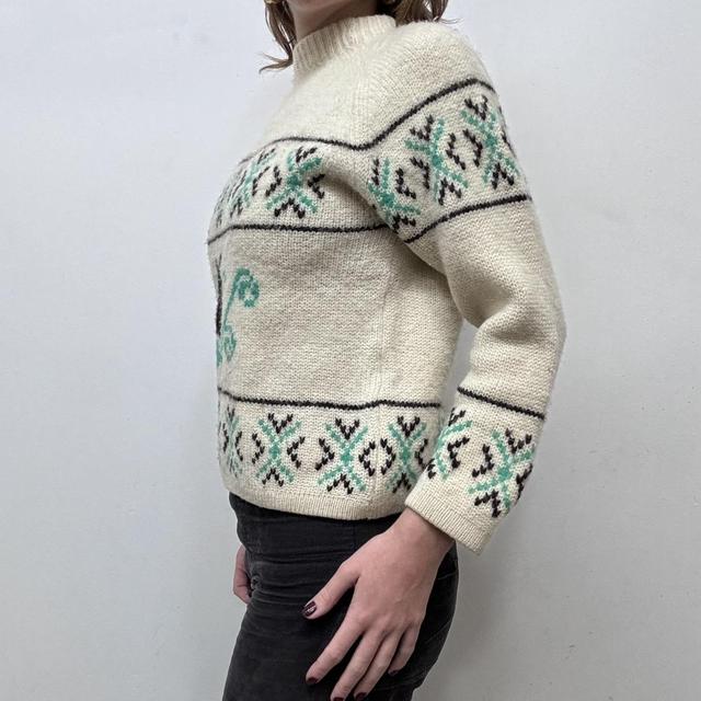 Wool knit fair isle winter jumper