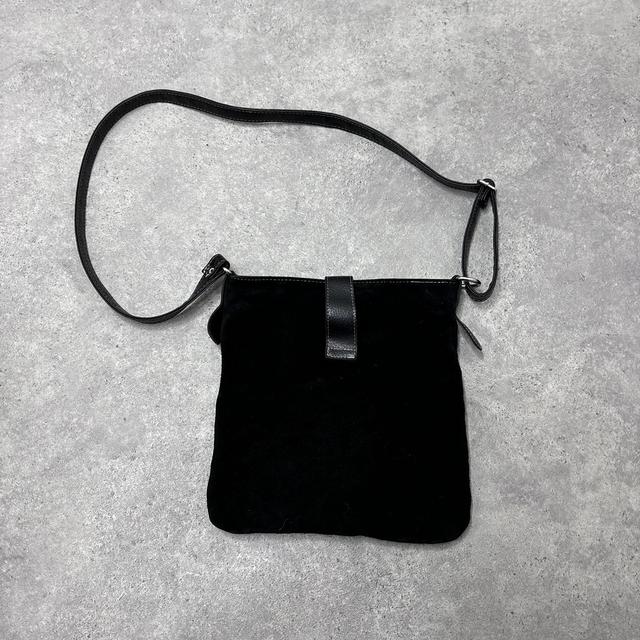 Black leather crossbody bag