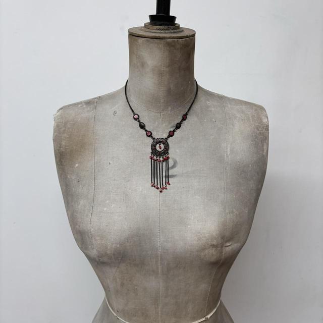 Flower chain boho grunge necklace