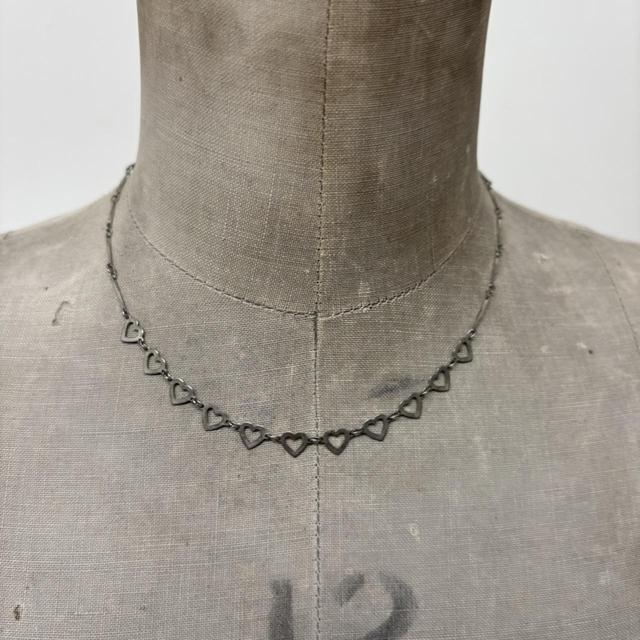 Silver heart chain necklace