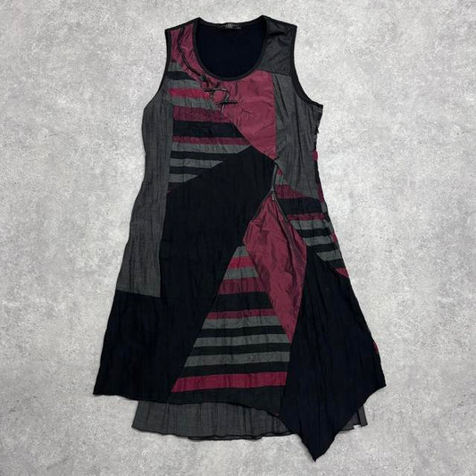 Patchwork grunge tech dress