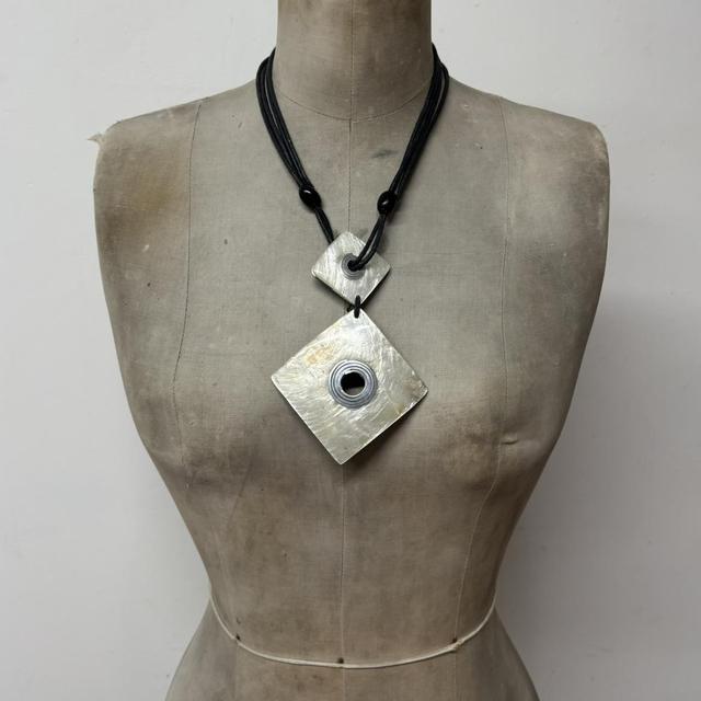 Chunky oversized square necklace
