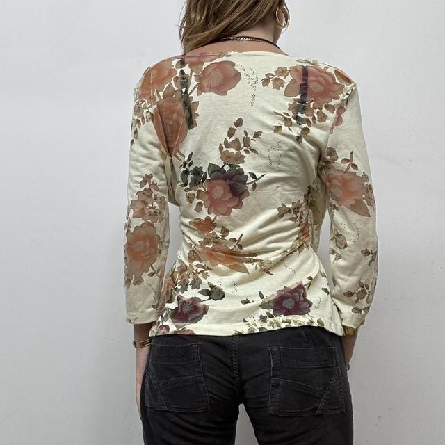 Sheer floral fairy cross over top