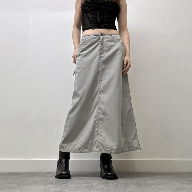 Khaki aline maxi skirt